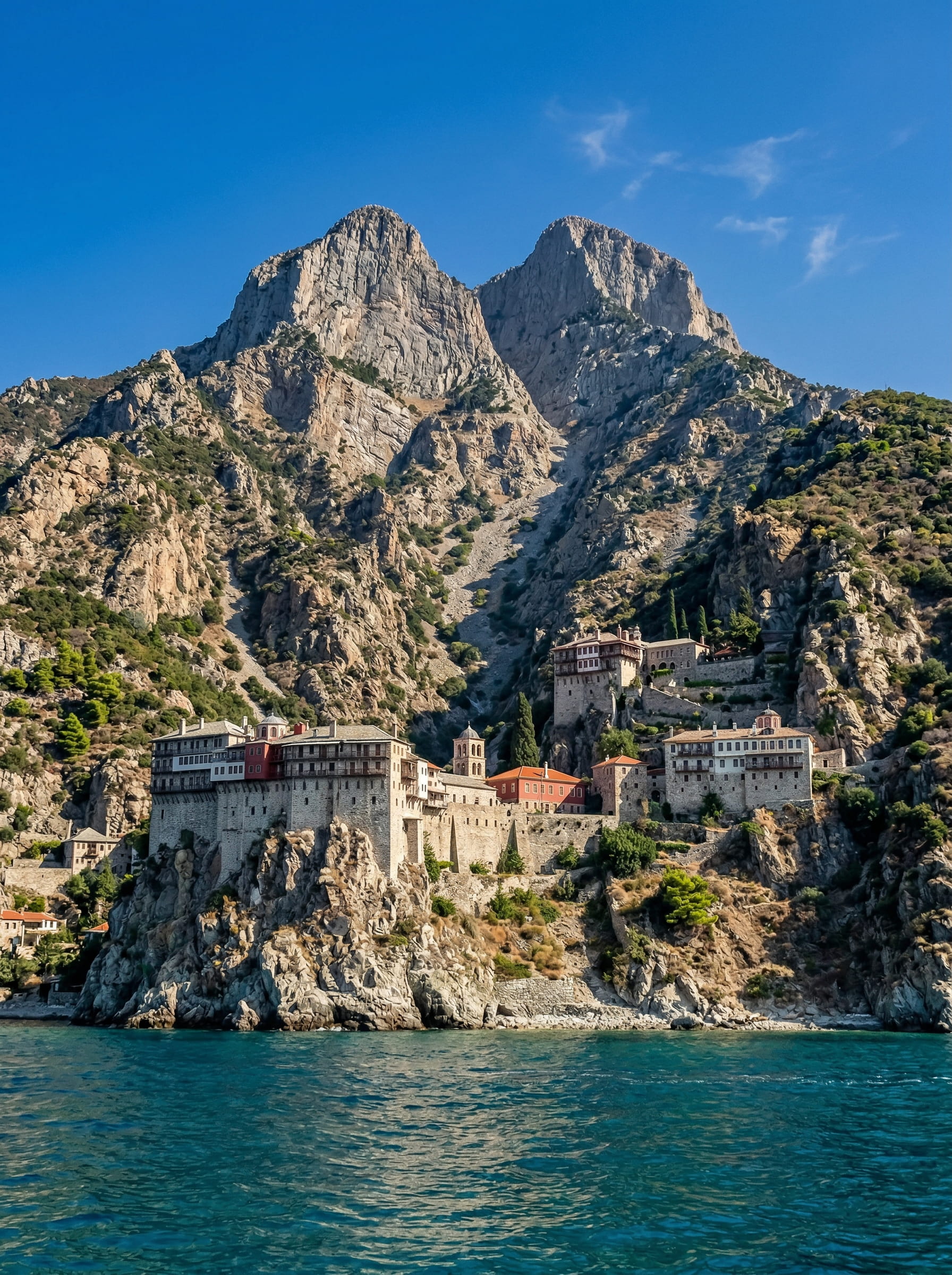 Kriaritsi Beach south of Sarti — wild and undeveloped Sithonian shoreline
